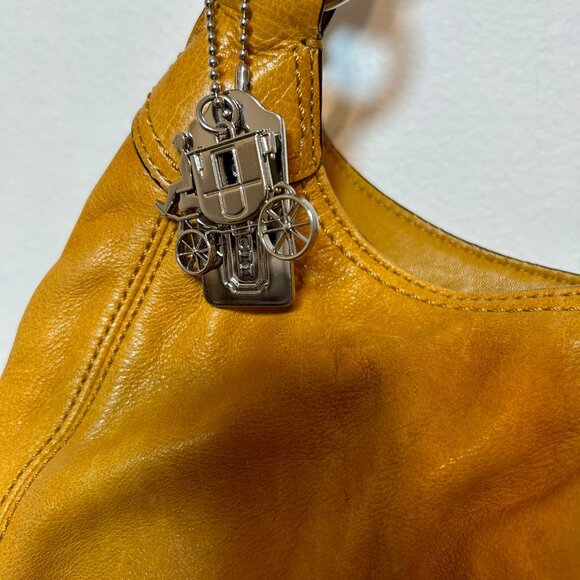 Coach Mustard Maggie Leather Purse - Picture 5 of 16